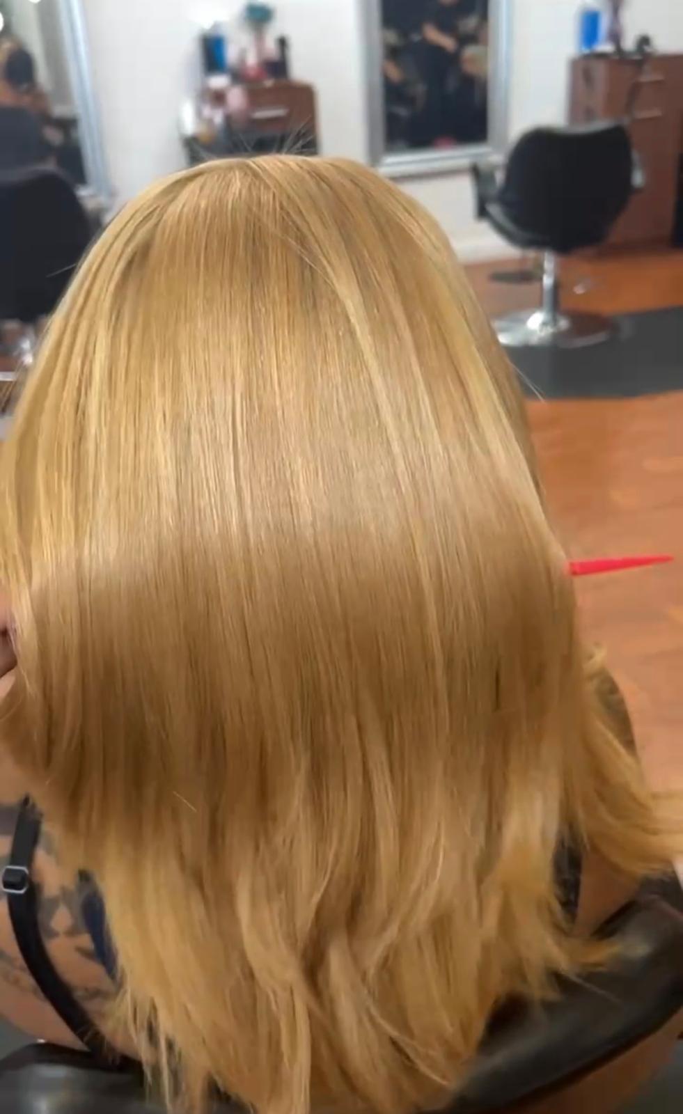 Healthy color — sunny golden blonde finish